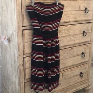 Strapless striped dress